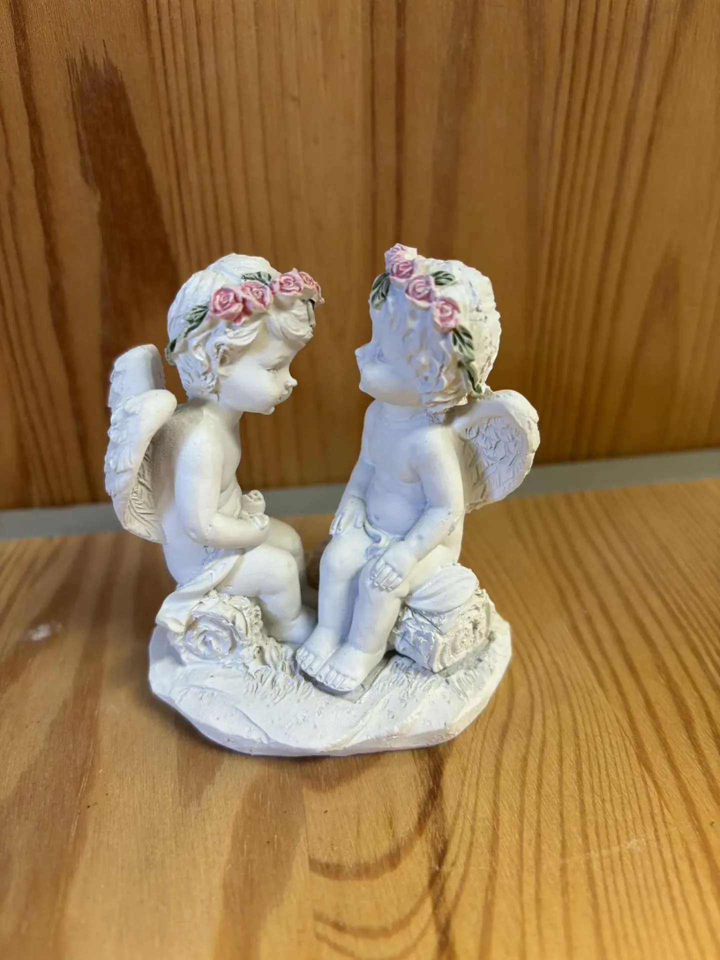 [ANG013] Anges avec couronne de fleurs