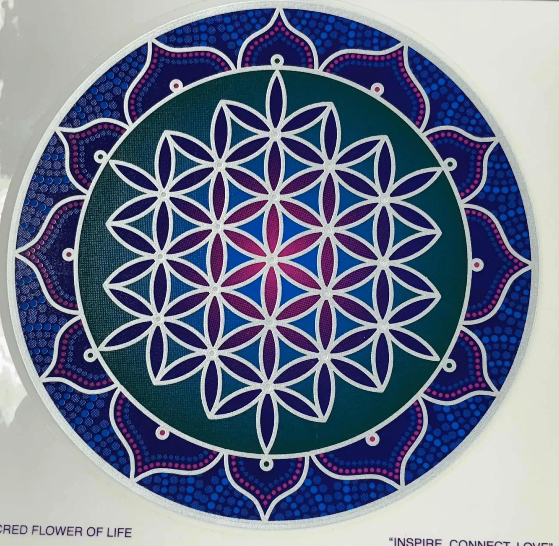 [ATSOL011-1] Adhésif Fleur de vie mandala