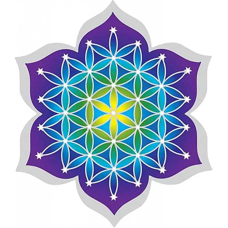 [ATSOL012] Adhésif fenêtre Fleur de Vie 