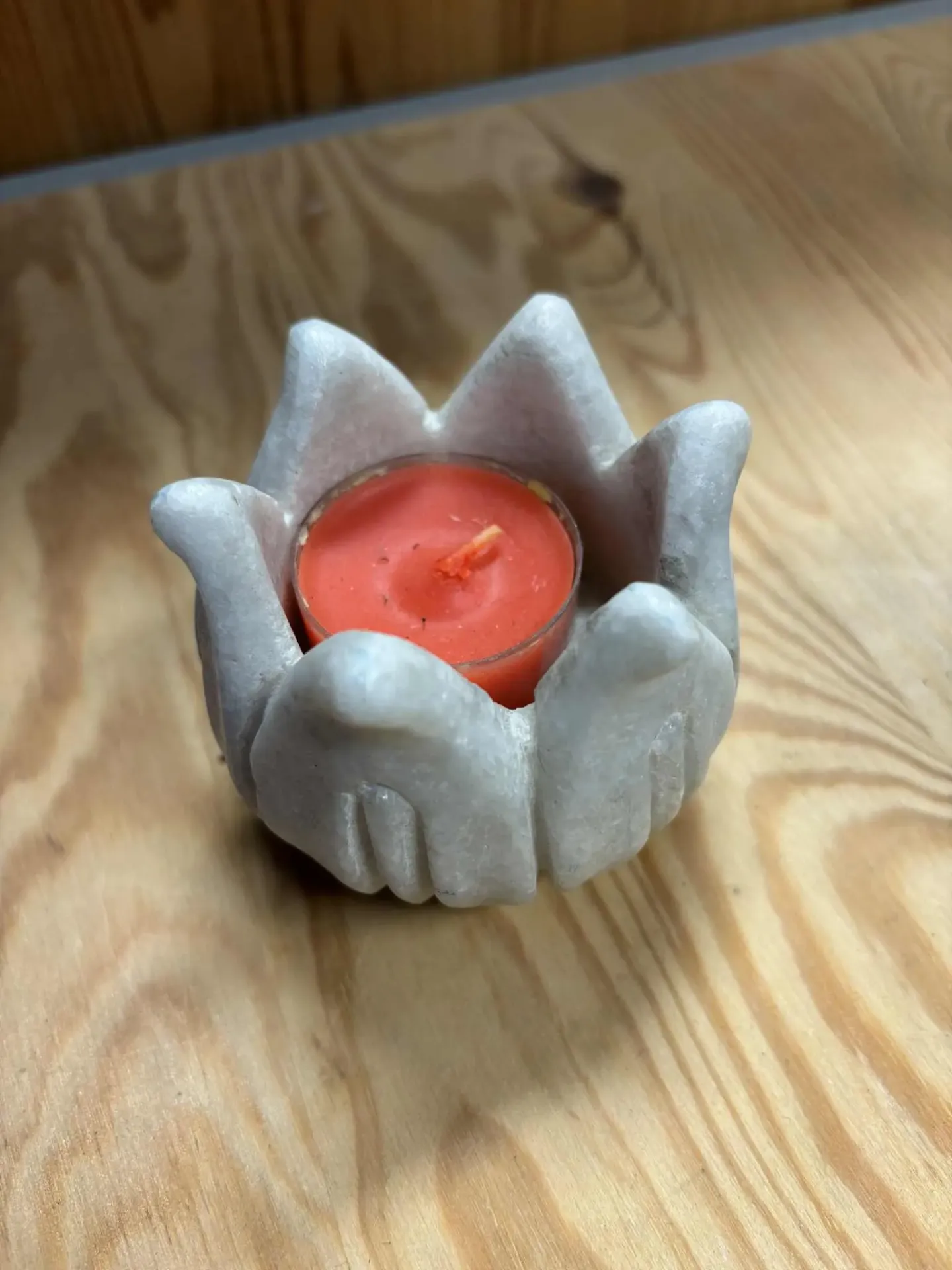 [BG036] Bougeoir lotus en marbre