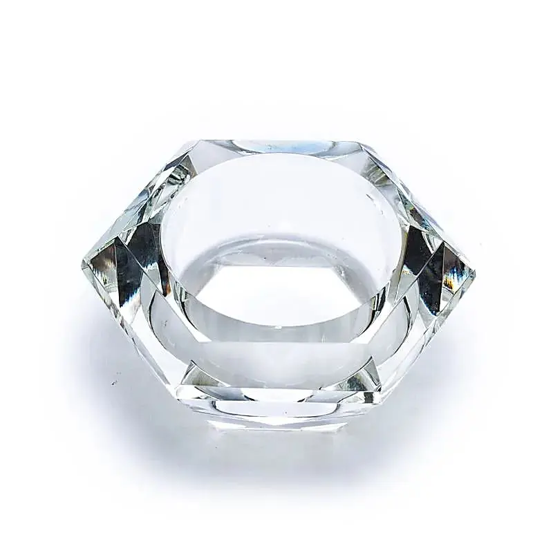 [BG037] Bougeoir en verre Diamant