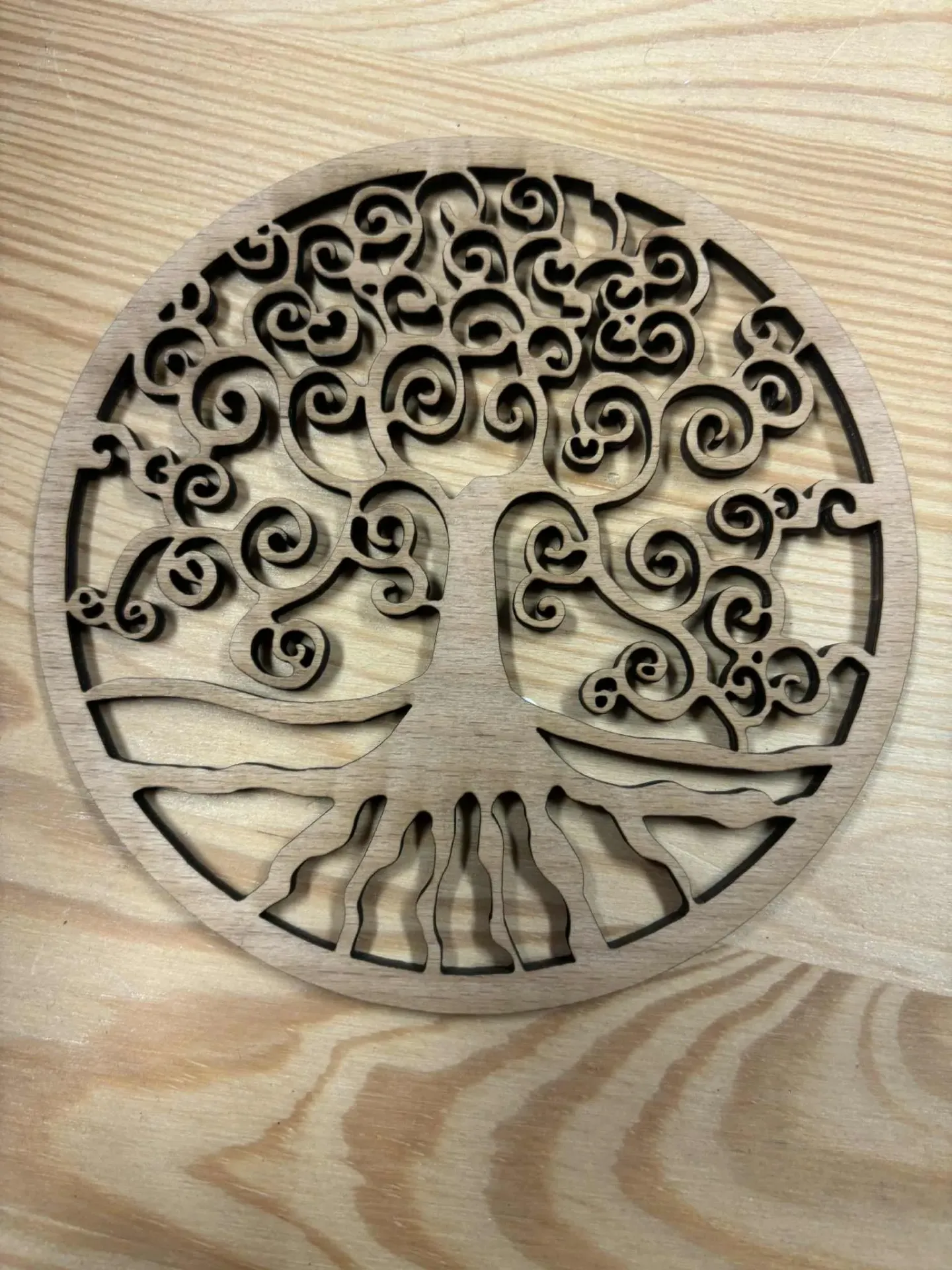 Plaque en bois arbre de vie bois 12cm