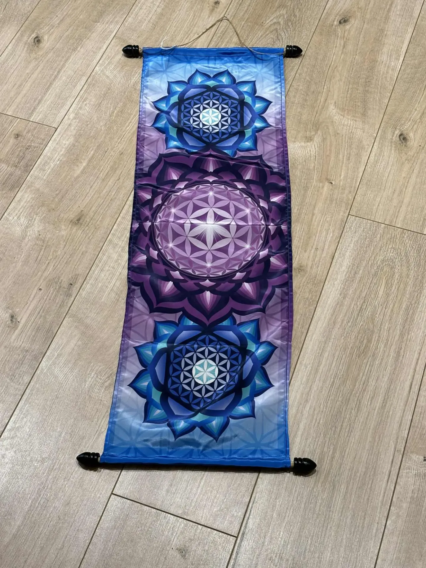 [TIS022] Bannière fleur de vie bleu/violet