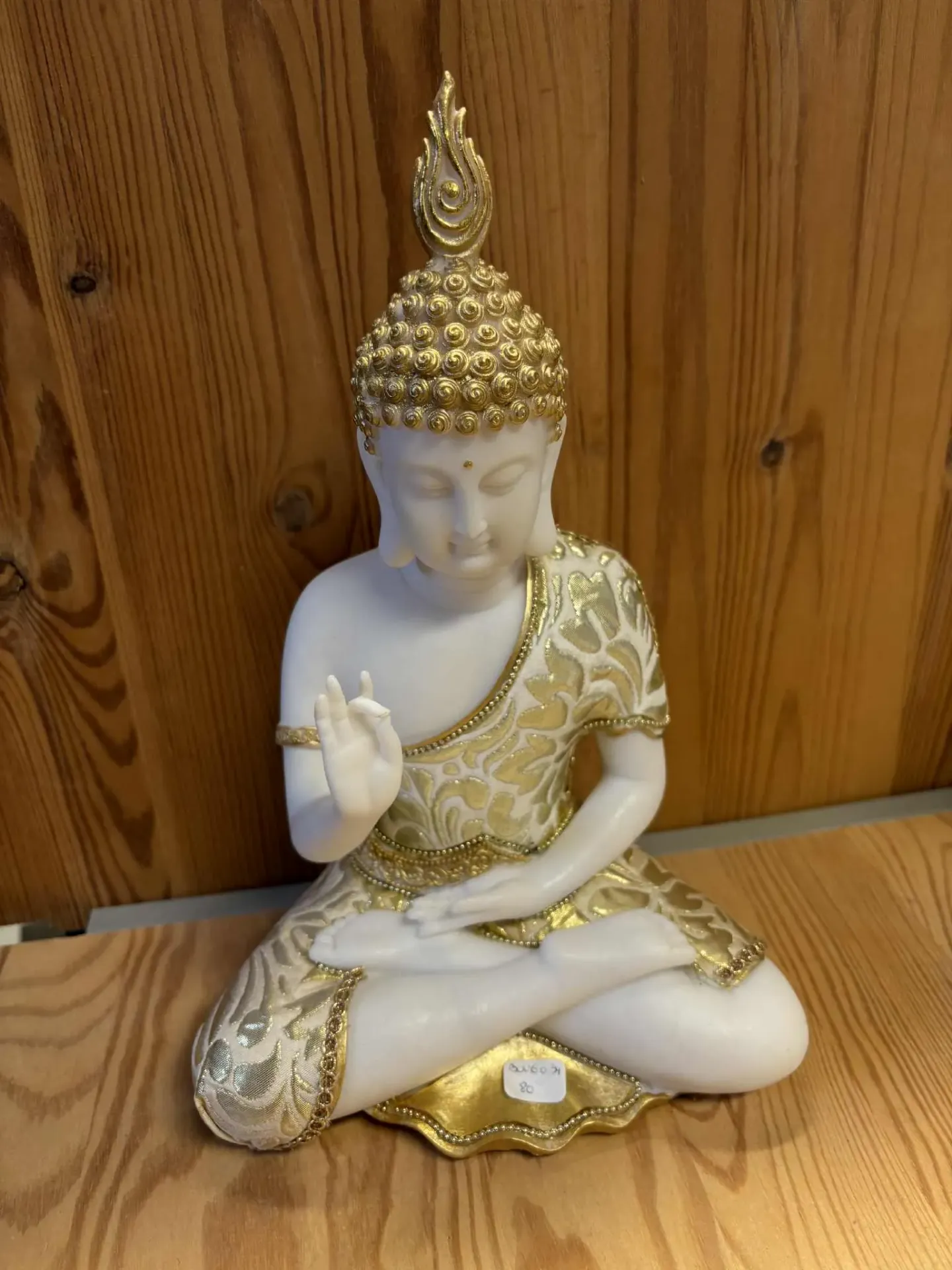 Bouddha Gautama blanc & doré