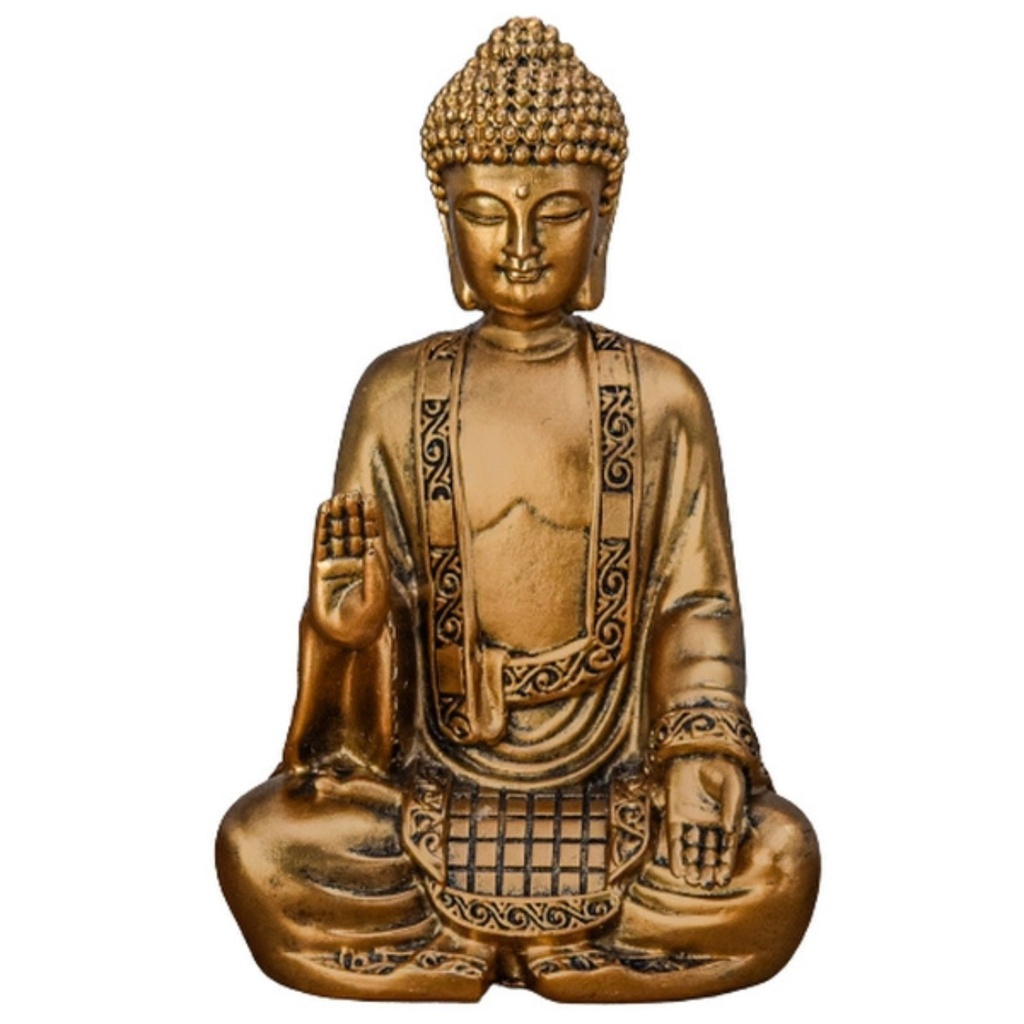 Bouddha Gautama doré résine