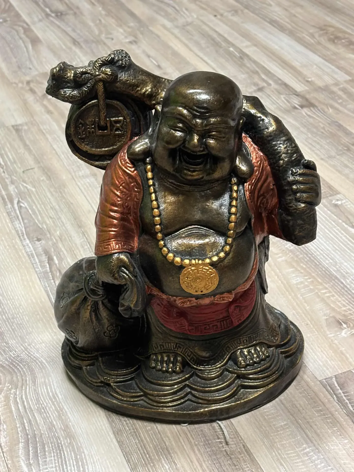 [BOUR021] Bouddha rieur résine L