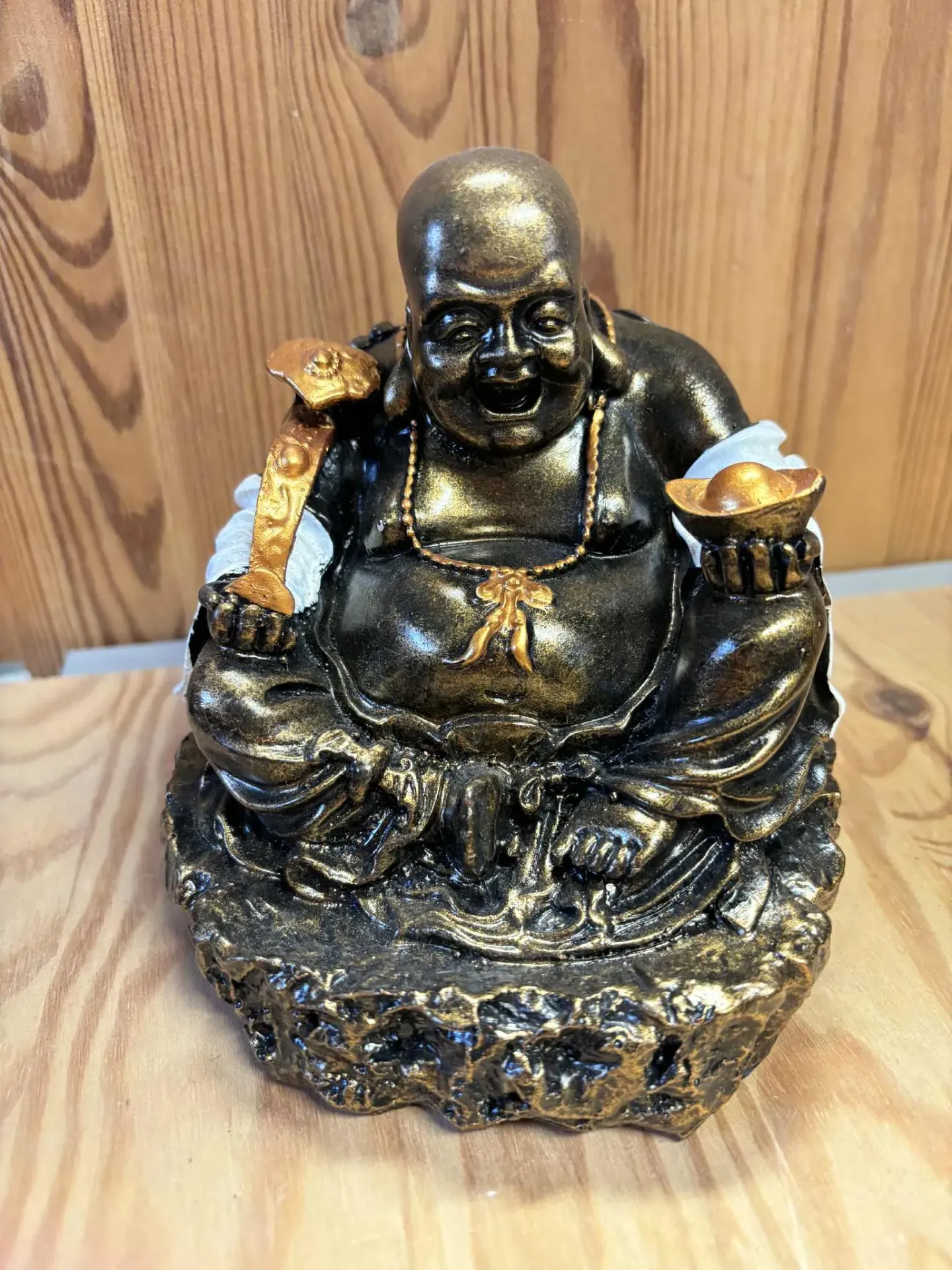 Bouddha rieur résine 