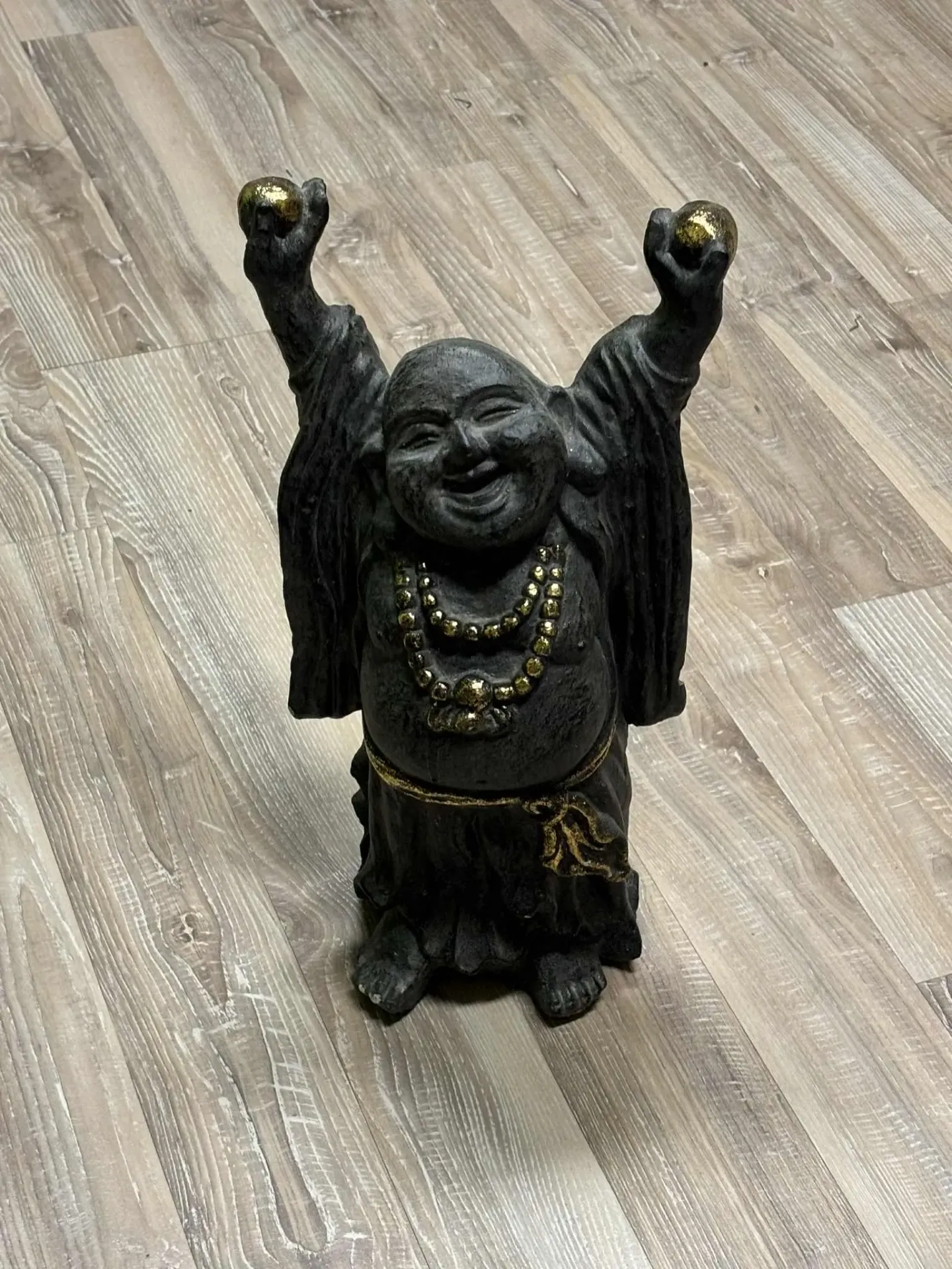 Bouddha rieur santé en pierre