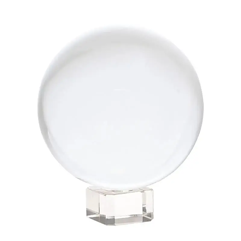 Sphère de Cristal sur base en verre 