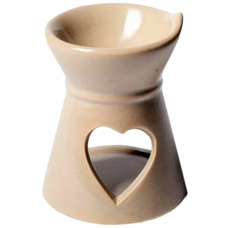 Brûleur cire à fondre aromatique coeur beige