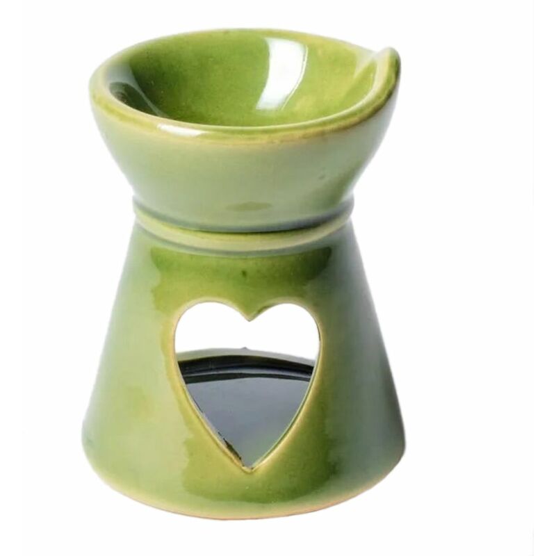 Brûleur cire à fondre aromatique coeur vert