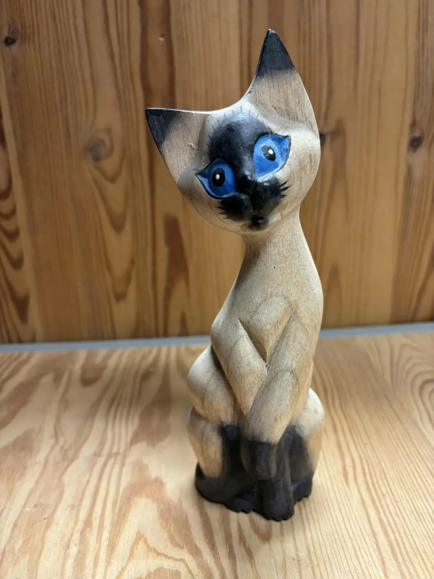 [CHA011] Chat en bois 