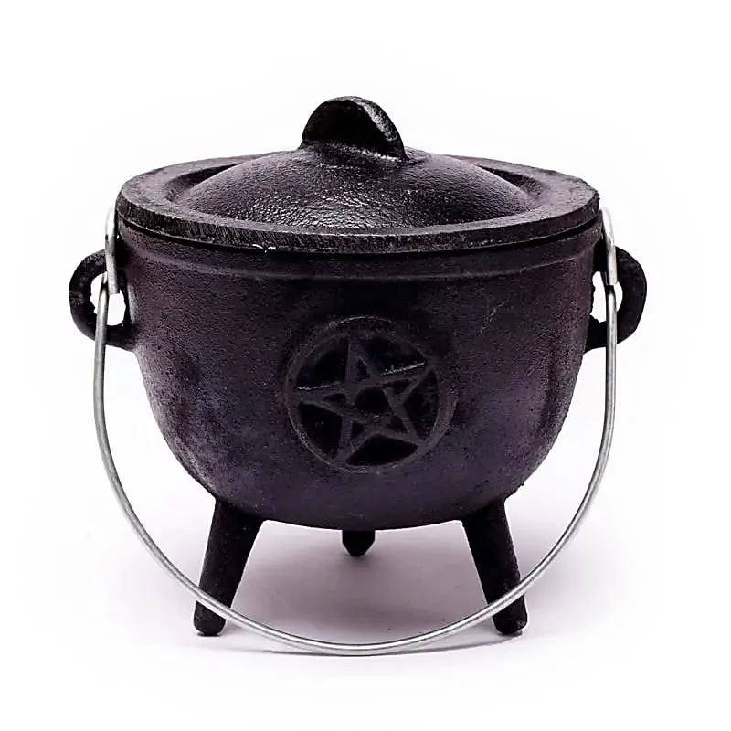 [CHAU004] Chaudron Pentacle en fonte