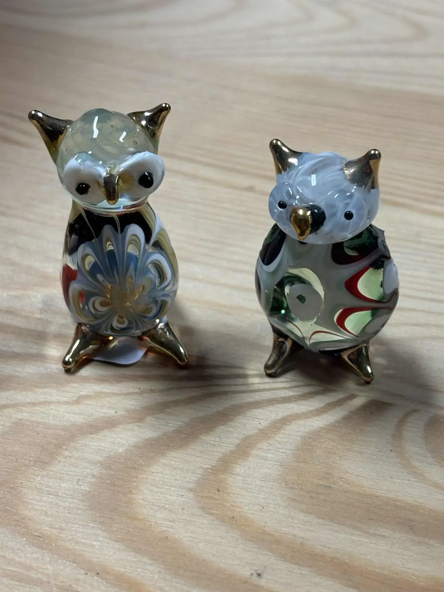 Hibou en verre coloré