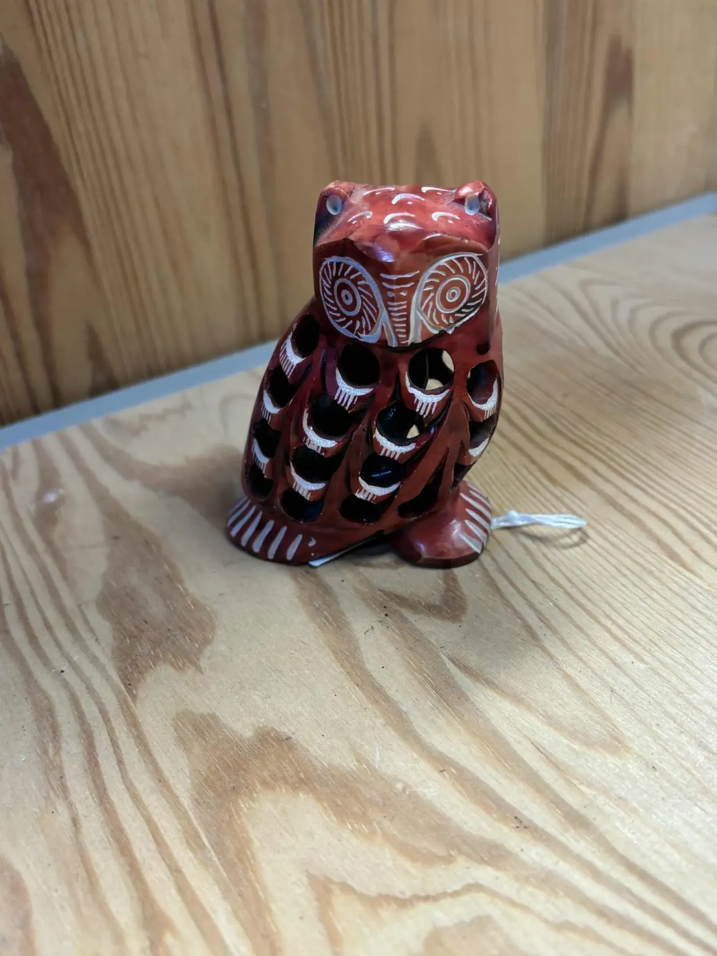 Hibou en pierre de savon travaillée