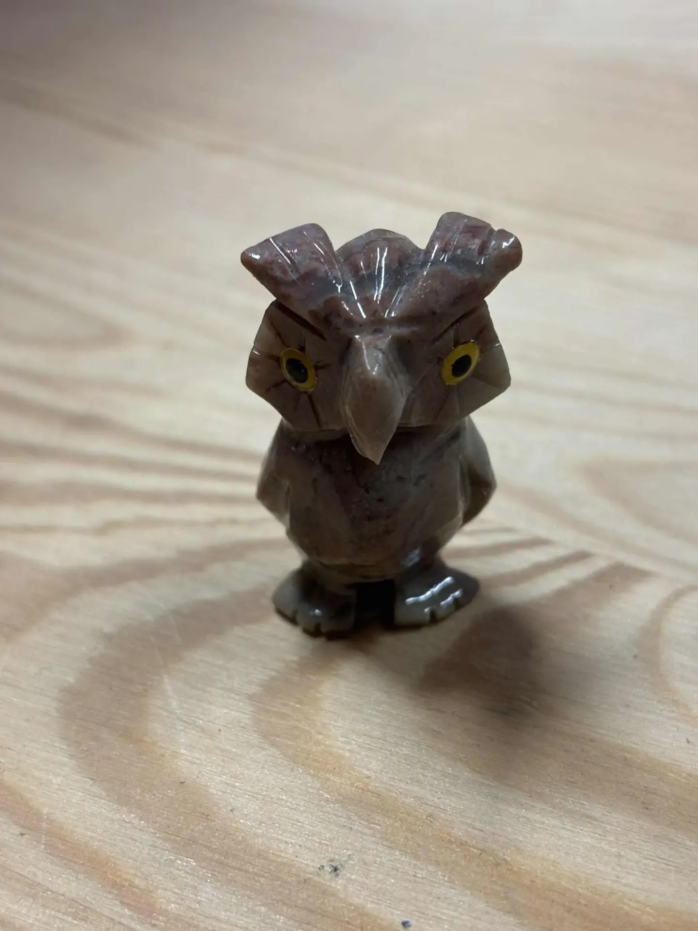 [HIB018] Hibou en pierre de savon mini