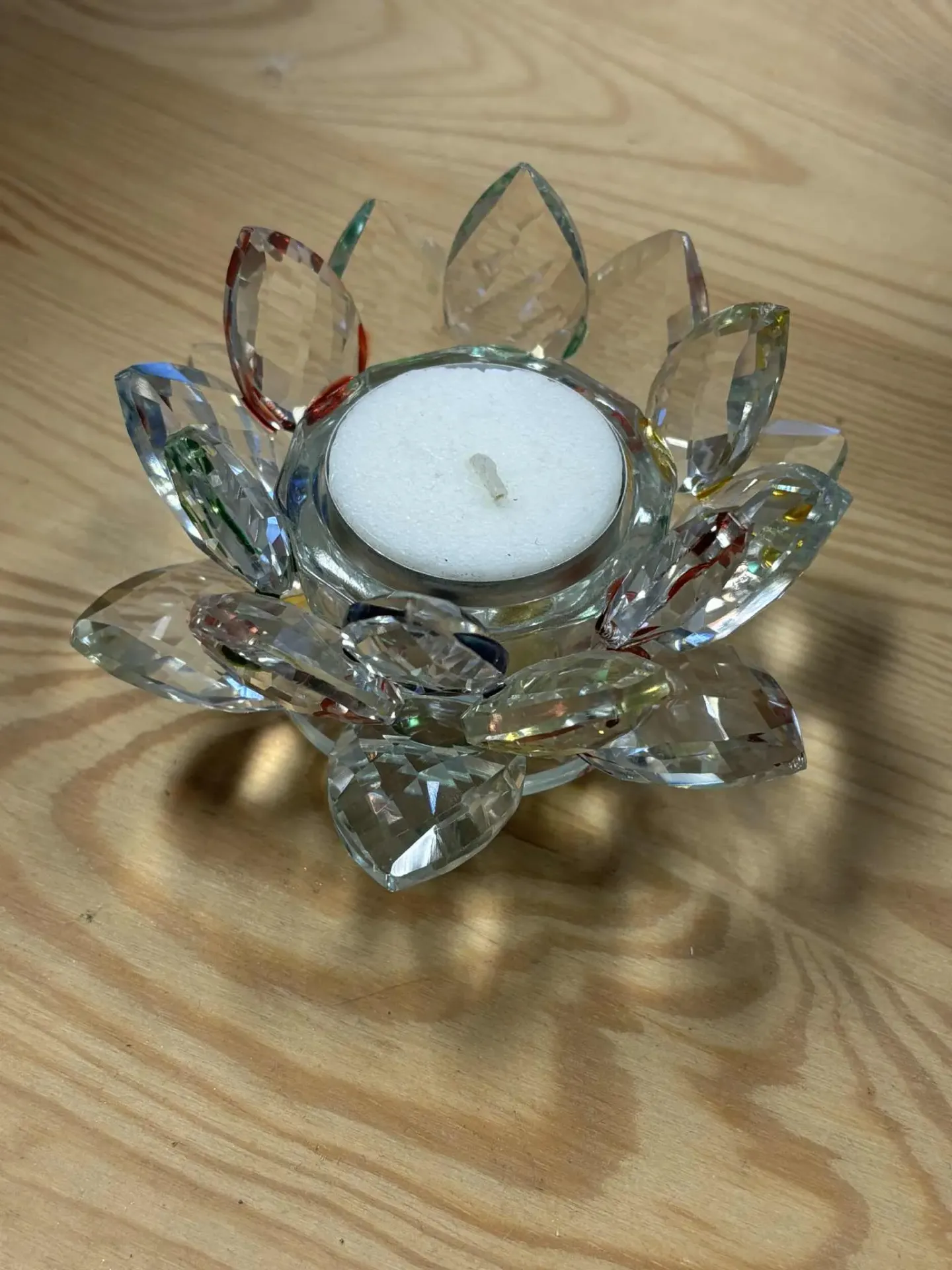 [LOT001] Lotus en cristal bougeoir