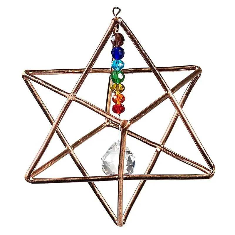 Mobile Merkaba avec cristal des chakra
