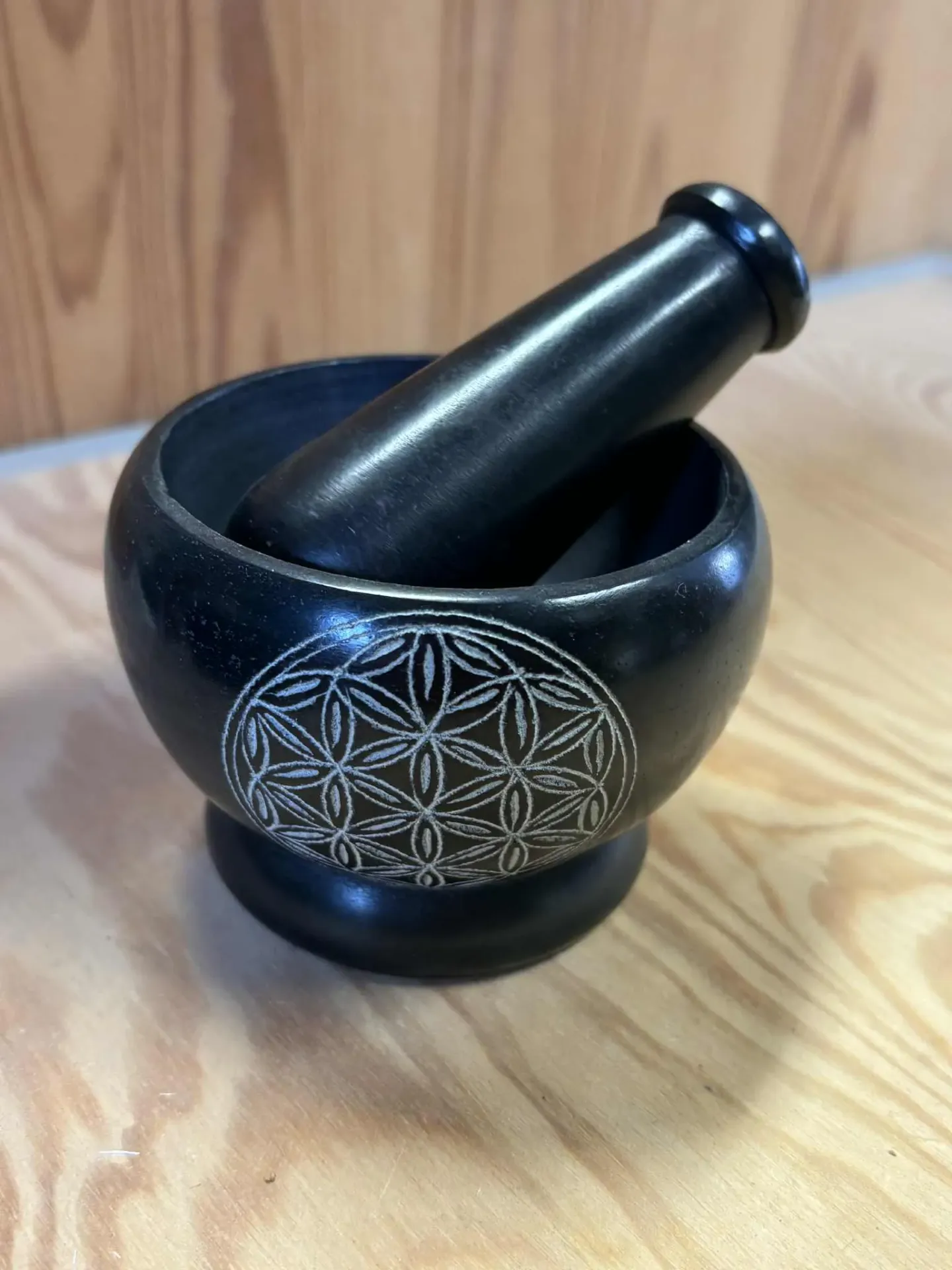 Mortier pierre de savon Fleur de vie