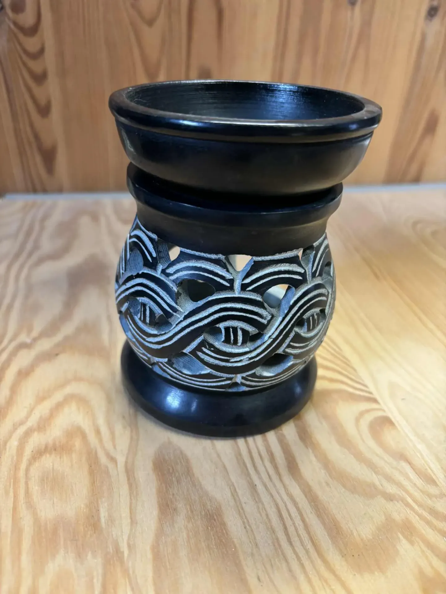 [PCH002-1] Brûleur charbon en pierre de savon nœuds