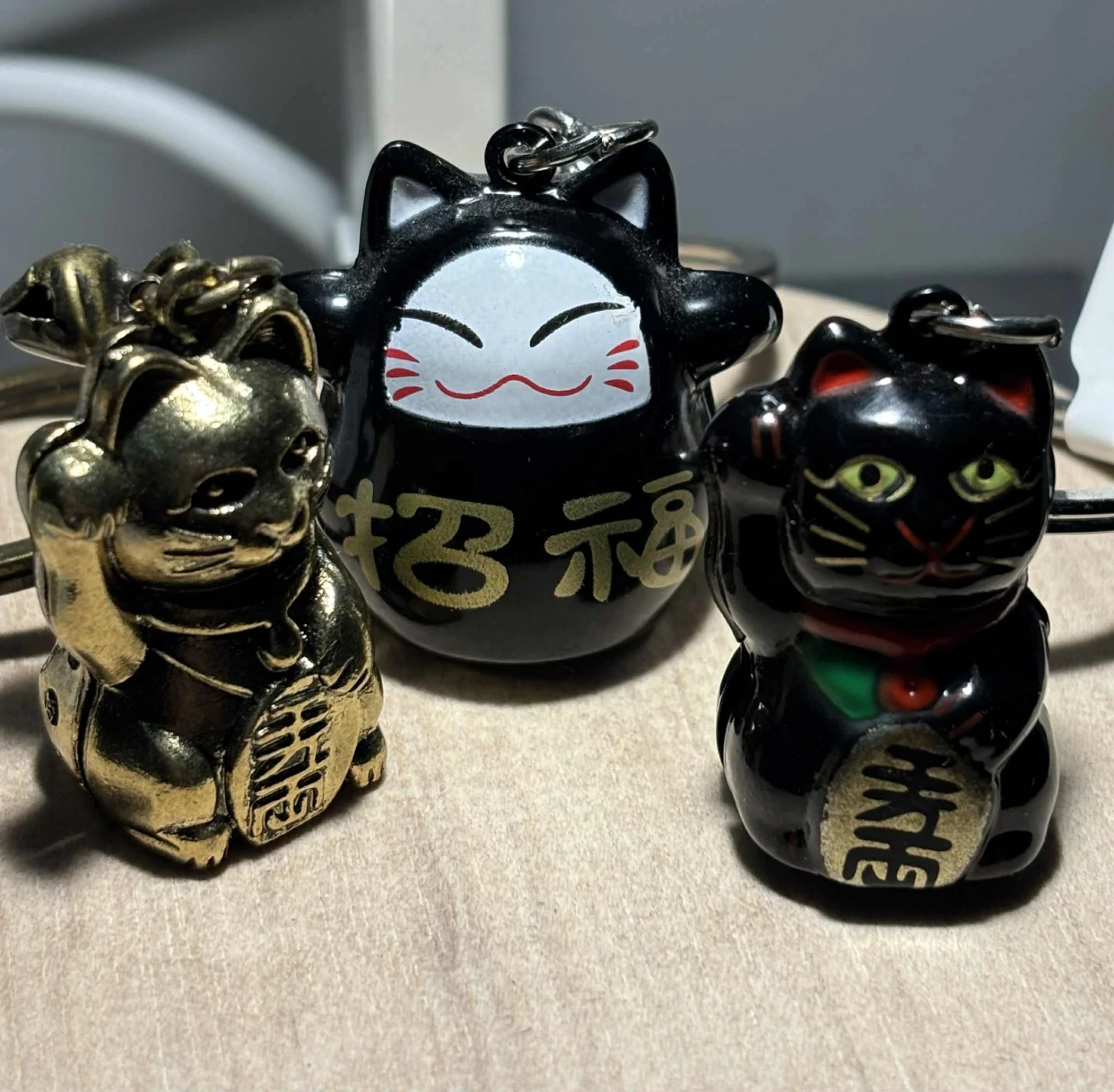 Porte-clés Chat bonheur