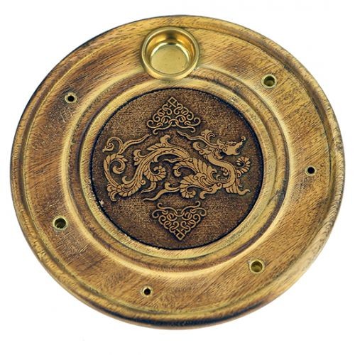 Porte encens Dragon en bois