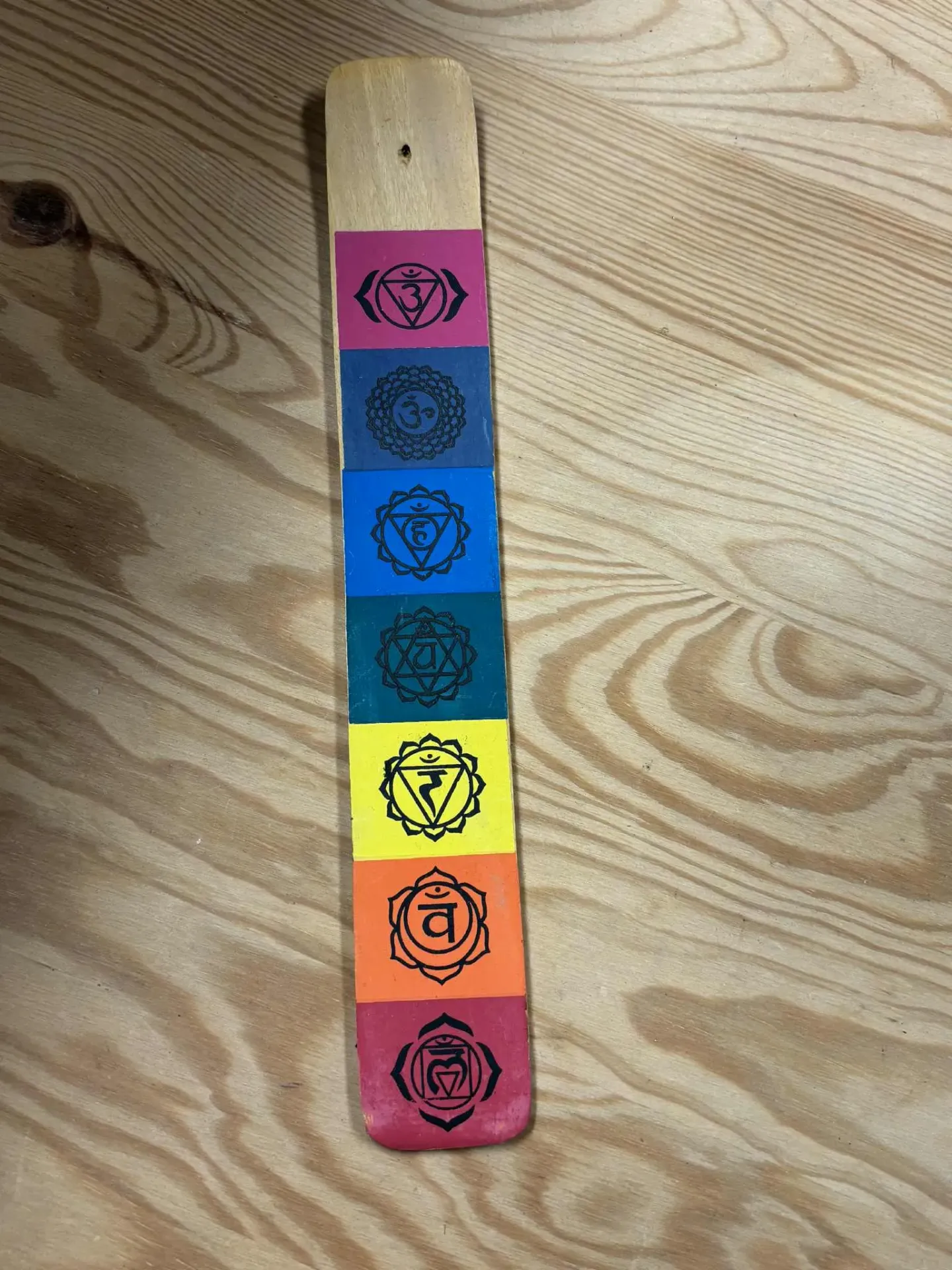 Porte encens chakras bois
