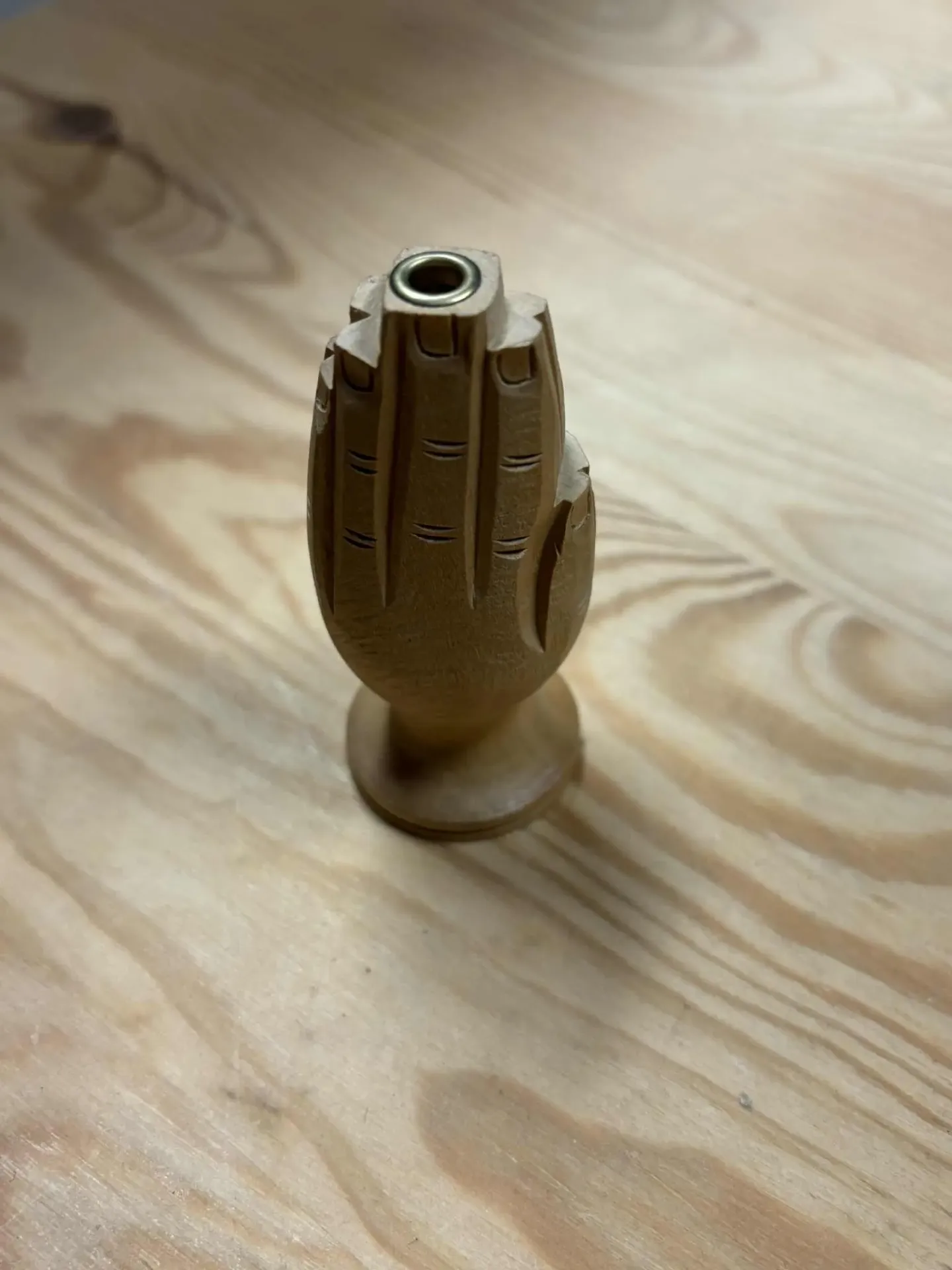 Porte encens mains bois