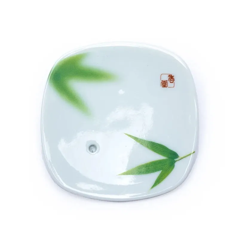 Porte encens Feuille de bambou en céramique