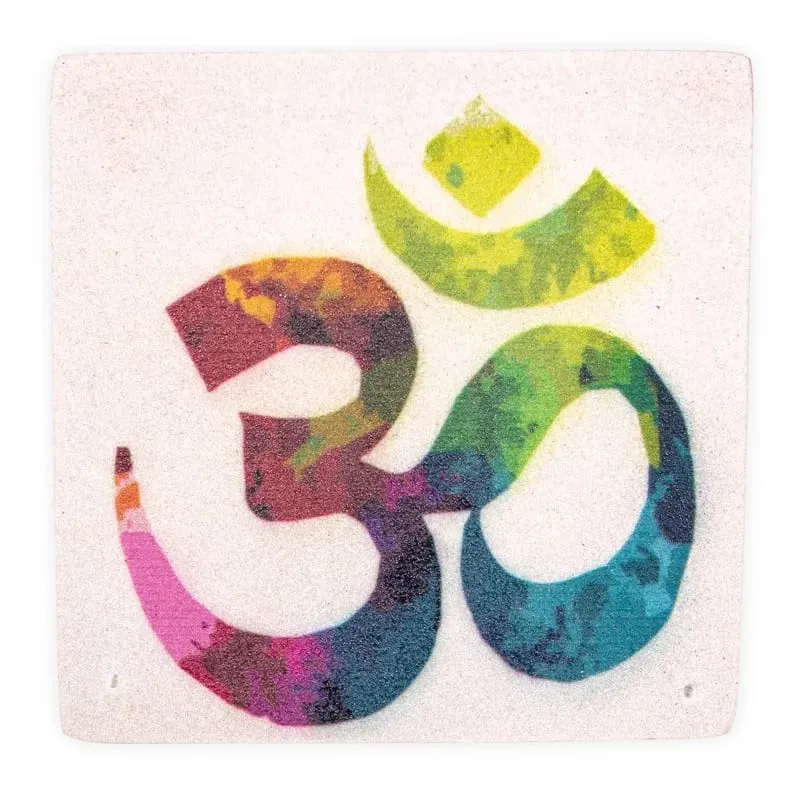 Porte encens en grès Om