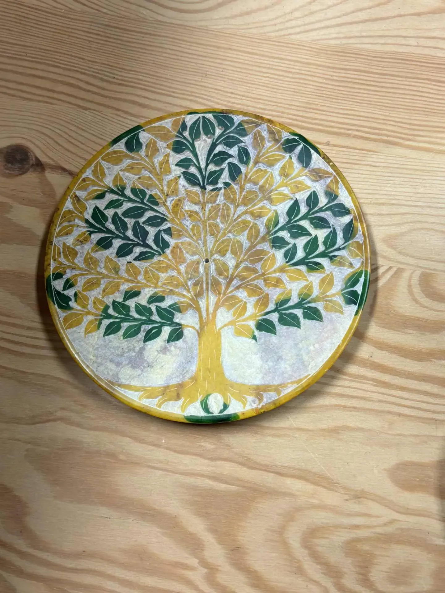 Porte encens arbre de vie en pierre de savon