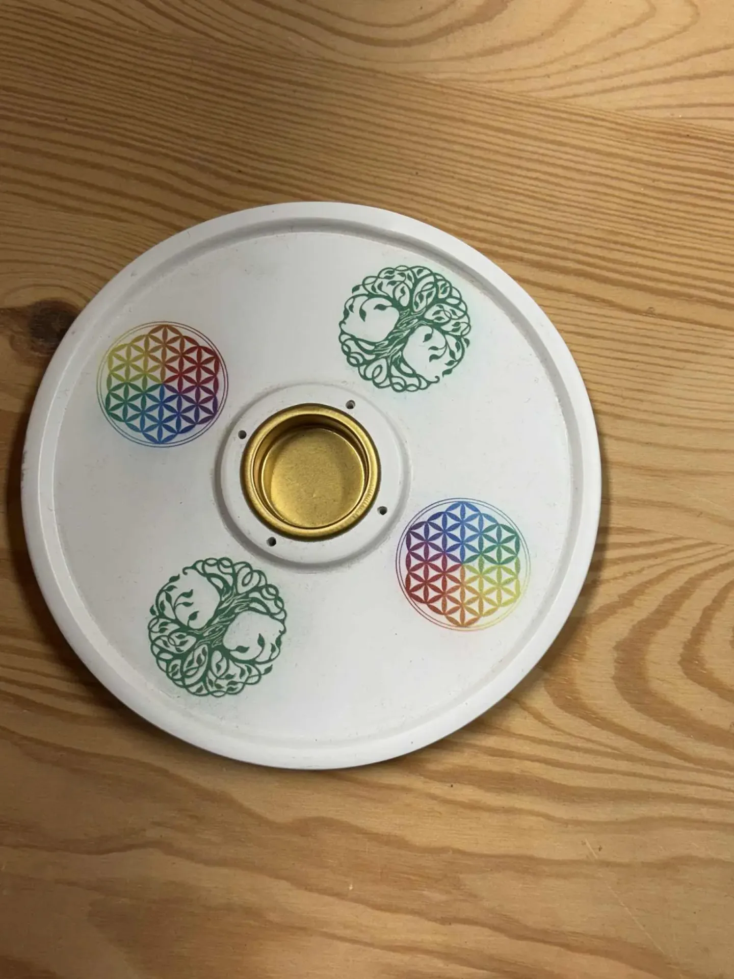 Porte encens arbre et fleur de vie