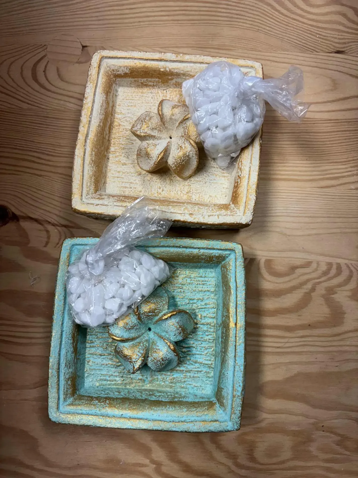 [PE021] Porte-encens en pierre avec lotus