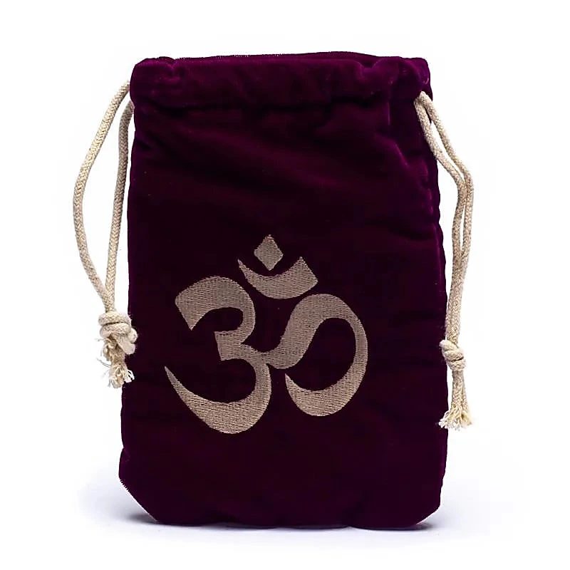 Pochette de velours avec symbole Om