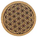 Sous verre fleur de vie en liège