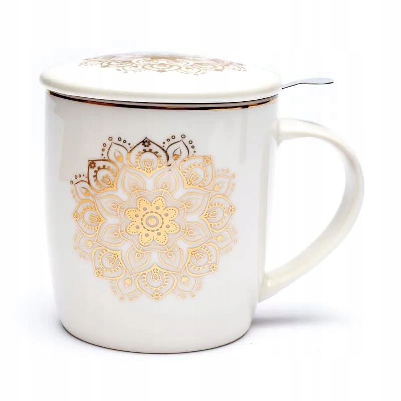 [TAS003] Tasse infuseur Mandala blanc
