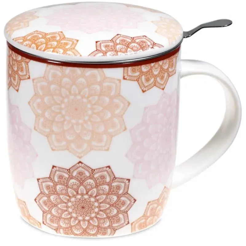 Tasse infuseur Mandala rose