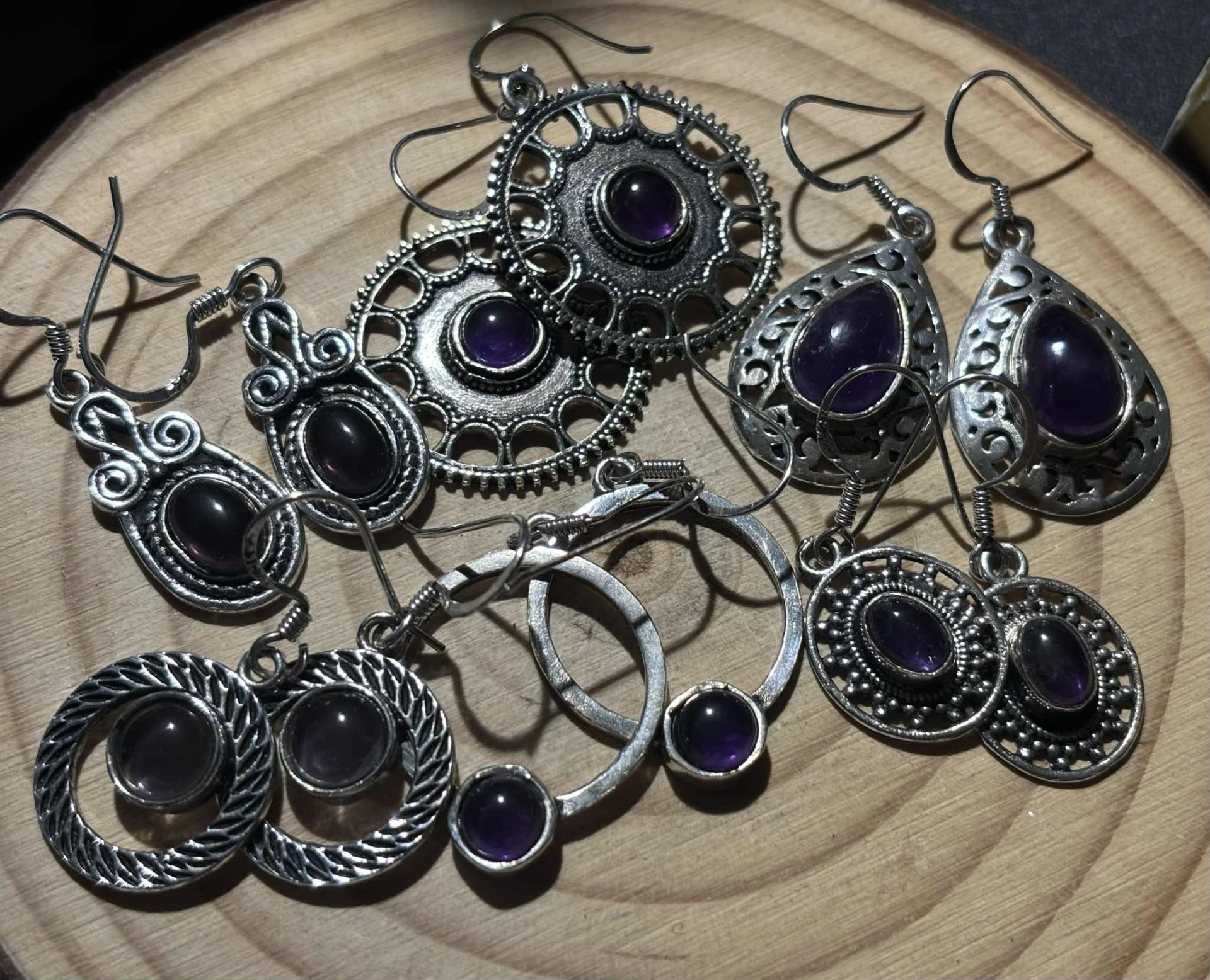 Boucle d'oreille Améthyste