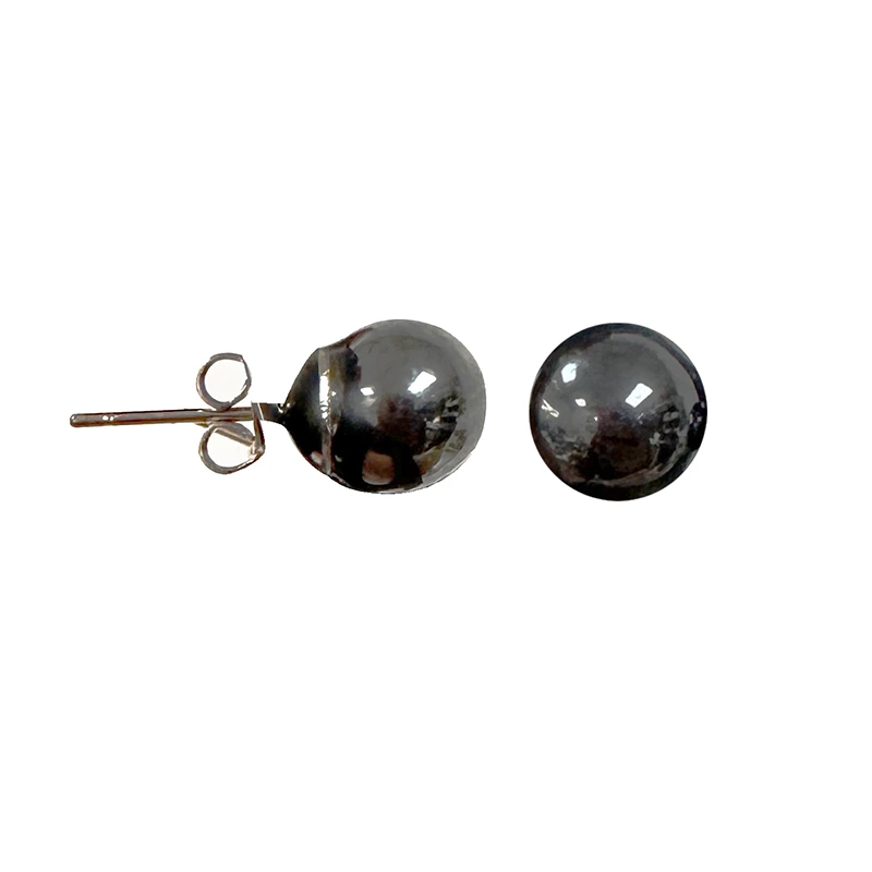 [BO014] Boucles d'oreilles Hématite 8mm