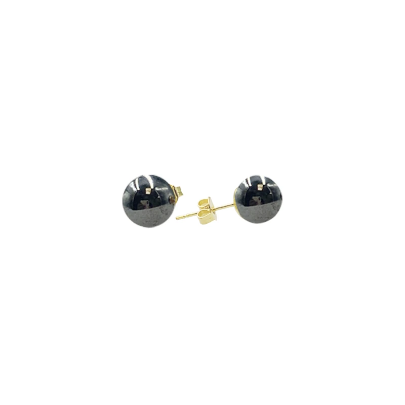 [BO025] Boucle d'oreille Hématite 6mm