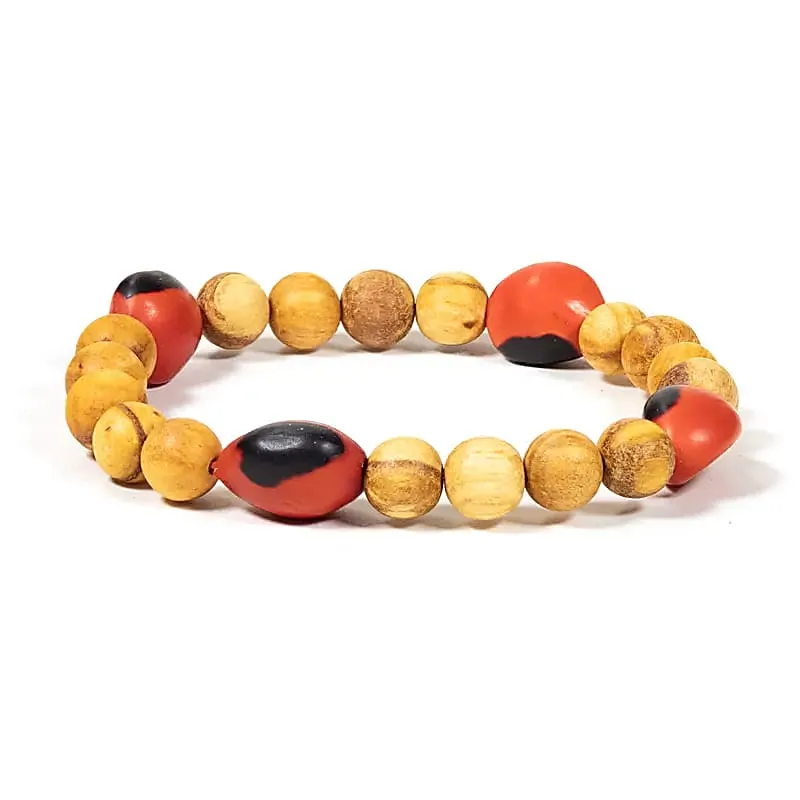 Bracelet Palo Santo avec perles Huayruro