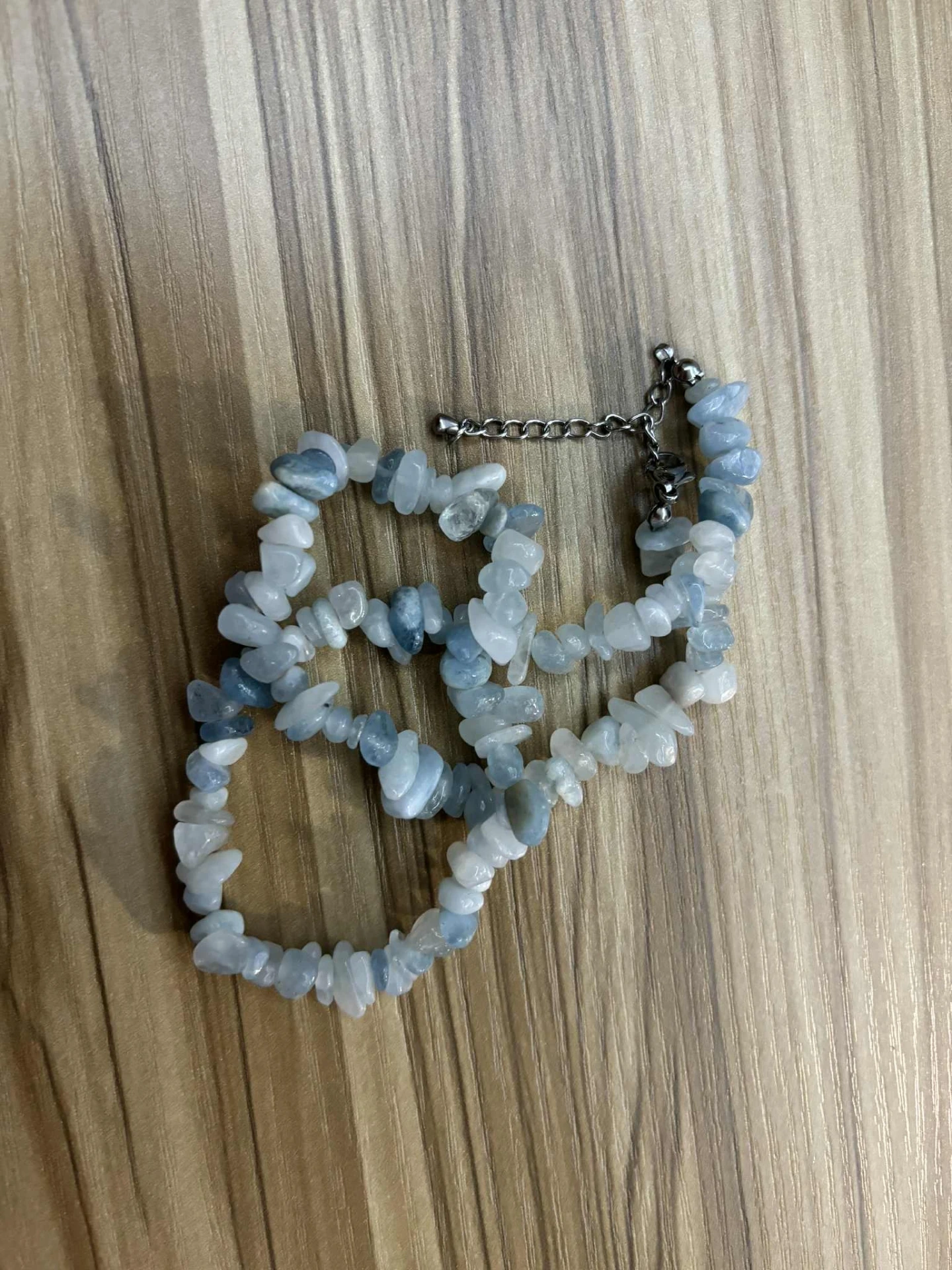 Collier baroque aigue-marine