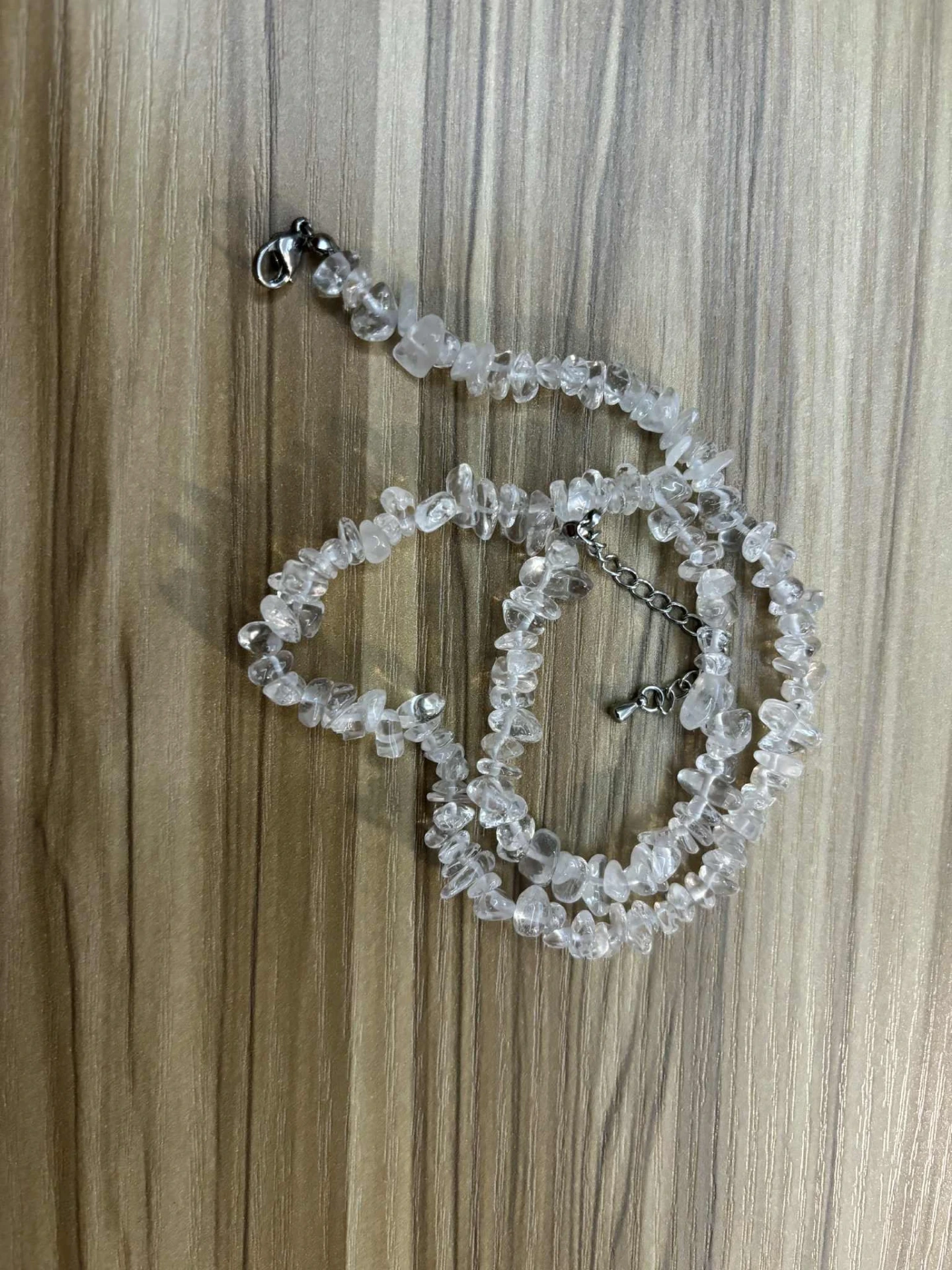 Collier baroque cristal de roche