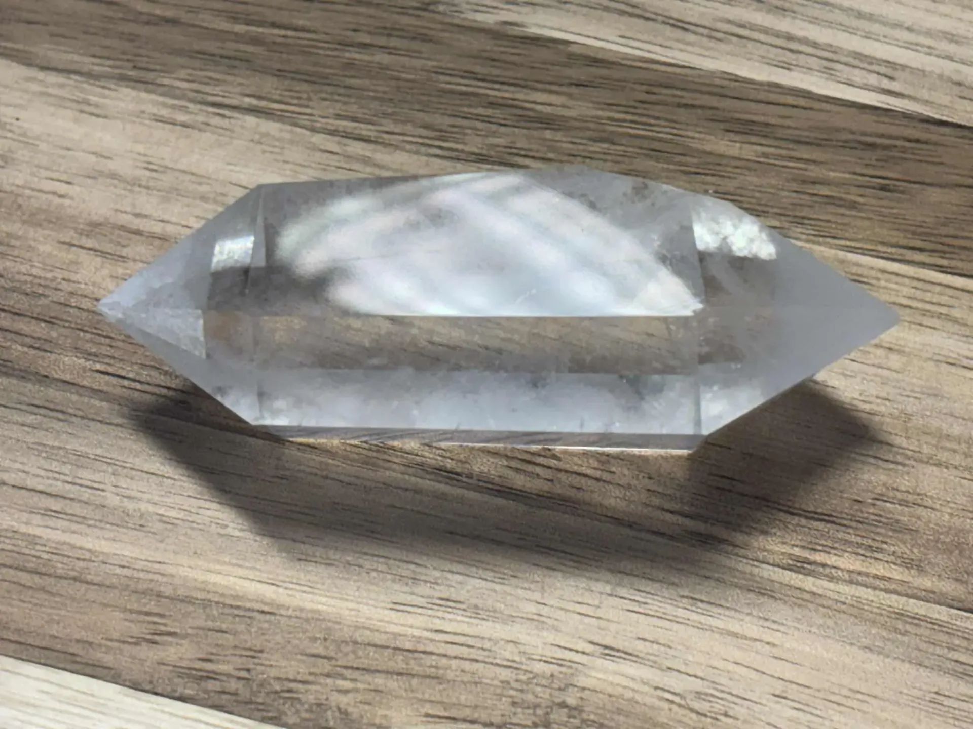 Cristal de roche bipointe