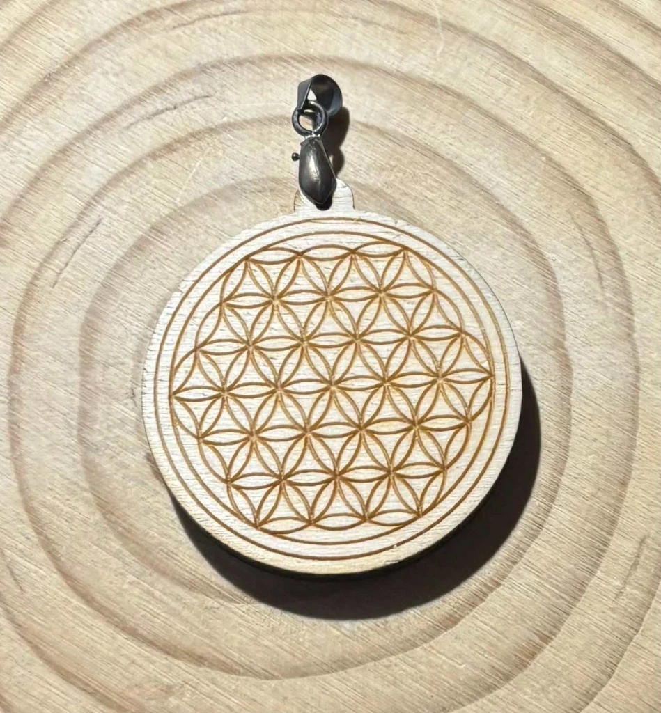 Pendentif Fleur de vie bois