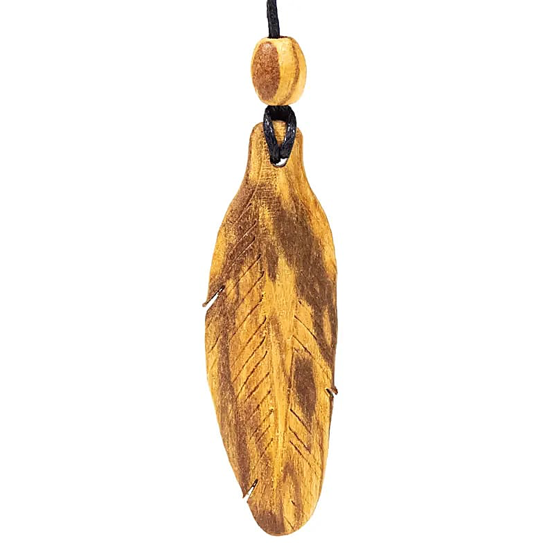Pendentif Palo Santo plume