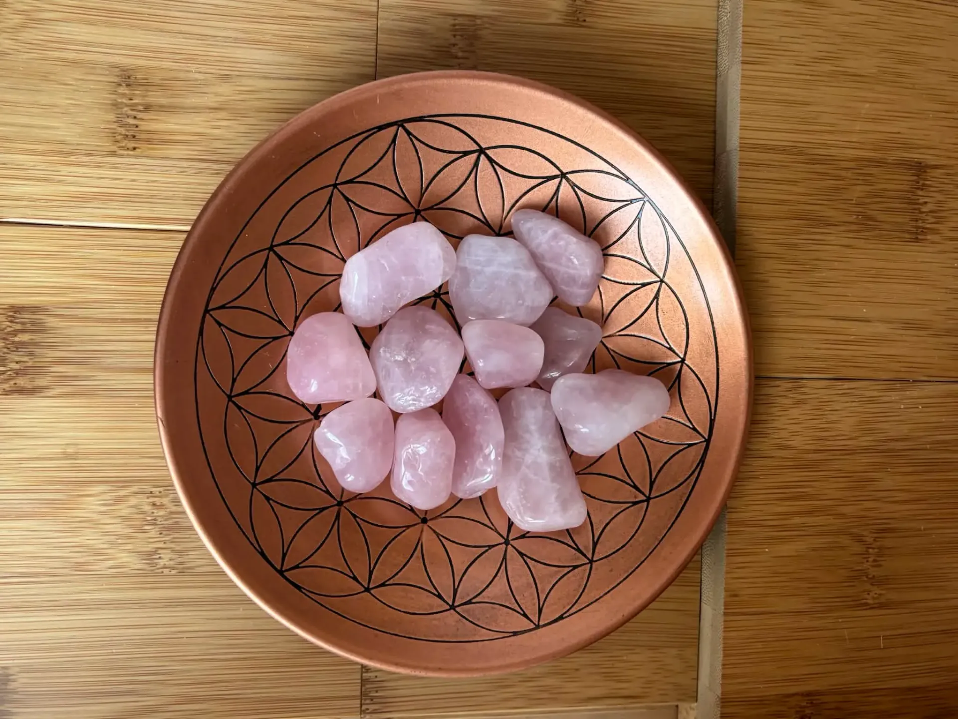 Quartz rose roulée