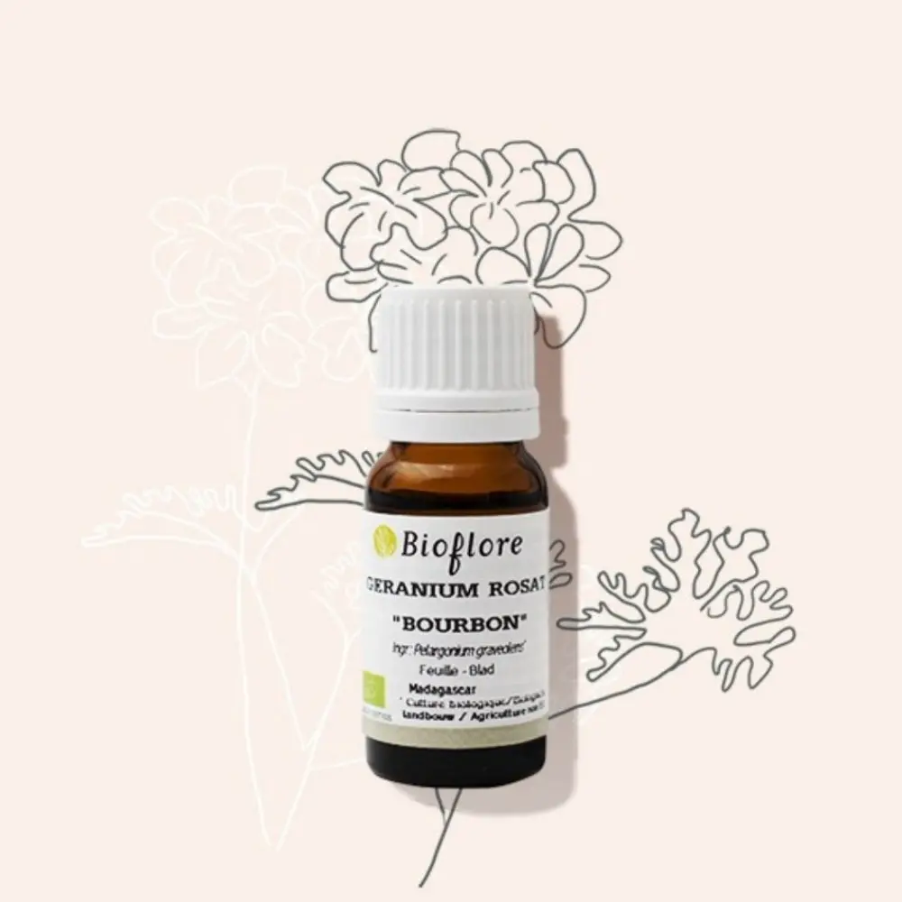Huile essentielle de Géranium rosat Bourbon bio
