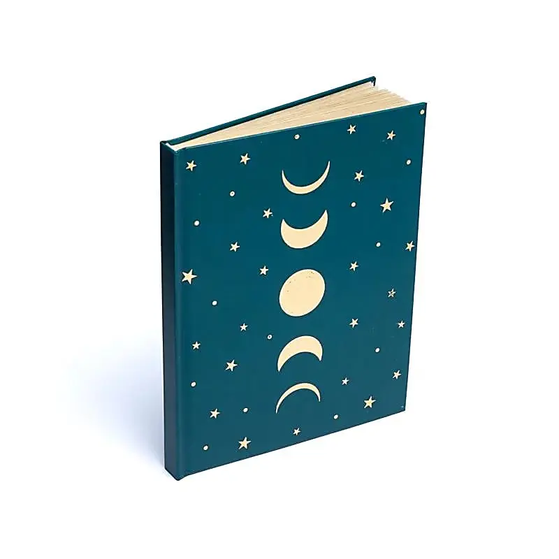 [Ca711cbb] Carnet phases de lune & étoiles bleu