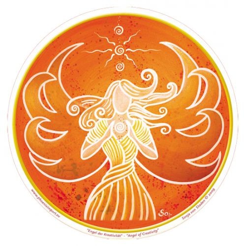 Adhésif verre/fenêtre Ange de la créativité
